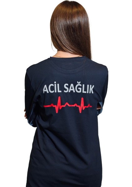 112 Acil Sağlık Uzun Kollu Lacivert Renk Sweat Modeli