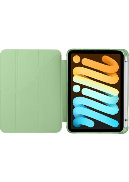 iPad Mini 7 Uyumlu Kapak Tri Folding Kalem Bölmeli Standlı Kapaklı Kılıf