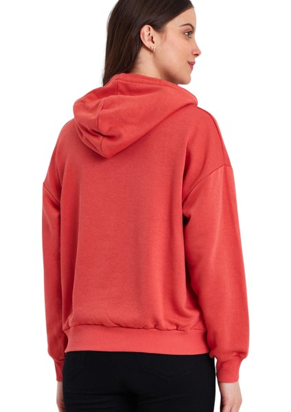 Kadın Şardonsuz Kapüşonlu Oversize Sweat modelleri