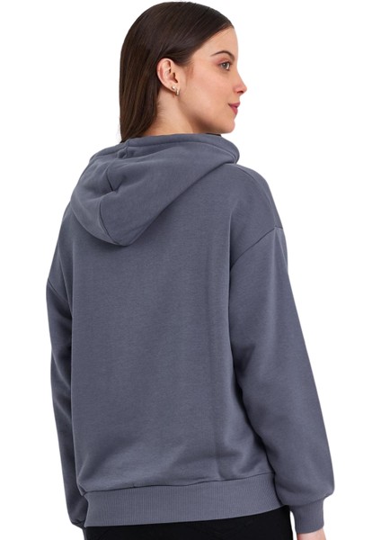 Kadın Şardonsuz Kapüşonlu Oversize Sweat modelleri