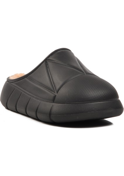 712 Siyah Içi Kürklü Kadın Ev Terlik modelleri