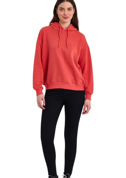 Kadın Şardonsuz Kapüşonlu Oversize Sweat fiyatları