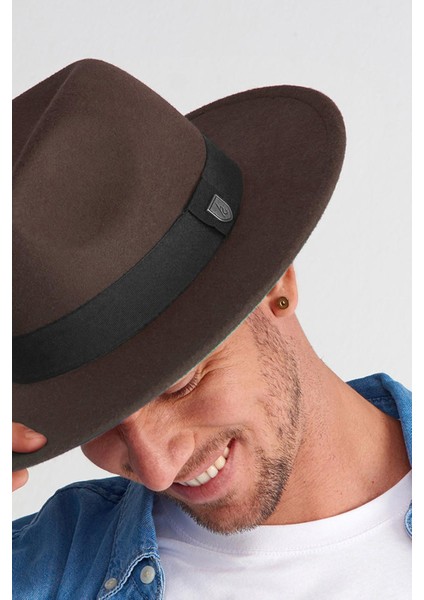 Erkek Büyük Beden 60CM Kahve Fedora Şapka fiyatları