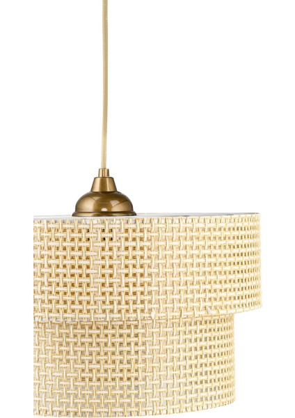 Modern Doğal Hazeran Rattan 2 Katlı Sarkıt Avize fiyatları