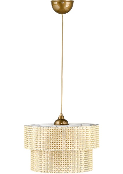 Modern Doğal Hazeran Rattan 2 Katlı Sarkıt Avize fırsatları