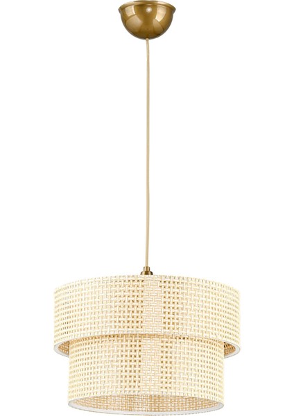 Modern Doğal Hazeran Rattan 2 Katlı Sarkıt Avize indirimleri