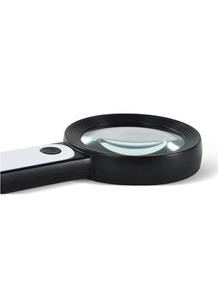 30X 12ışıklı Büyüteç Taşınabilir Çıft Katmanlı Optik Cam Okuma Büyüteç 229018