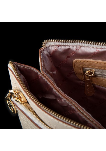 Kadın Çapraz ve Clutch Çanta Bilek ve Çapraz Askılı Krem Camel Gofraj (24X15 Cm) fırsatları