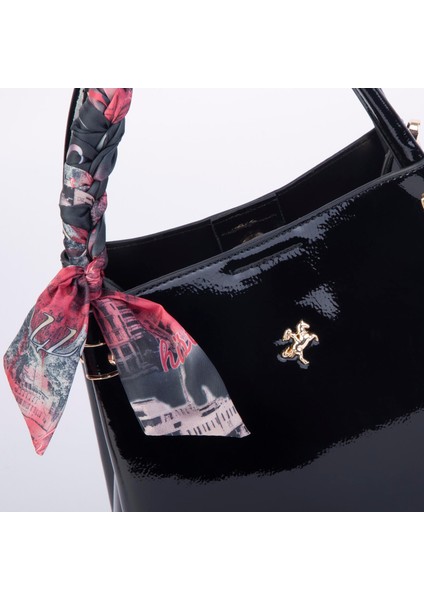 Kadın Şık Sade Midiboy El ve Çapraz Çanta Siyah Krşk Rugan fırsatları