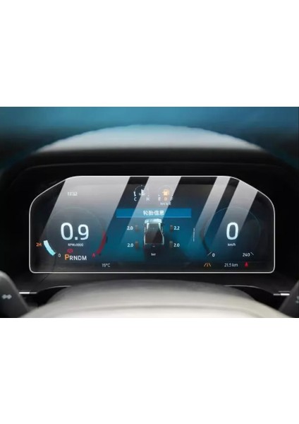 Ford Ranger 2023-2024 Için Hayalet Ekran Digital Ekran Koruyucu Nano Tempered Film
