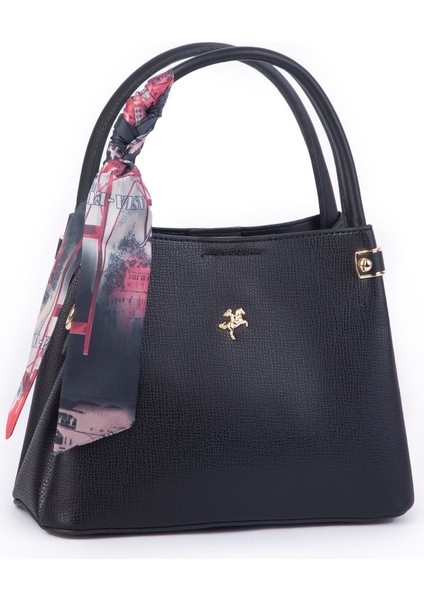 Kadın Şık Sade Midiboy El ve Çapraz Çanta Siyah Liza