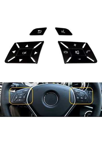 Mercedes B Serisi W246 Direksiyon Tuş Kaplaması Siyah 2012-2014