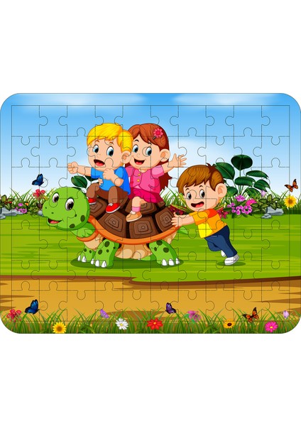 70 Parça Ahşap Eğitici Yapboz Puzzle Seti (Set 3)