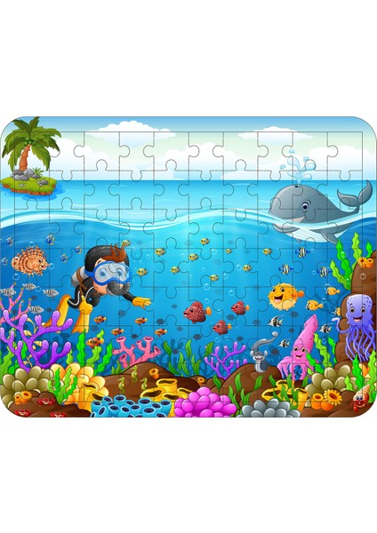 70 Parça Ahşap Eğitici Yapboz Puzzle Seti (Set 3)