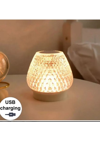 Renkleri Dokunmatik Değişebilen Kristal Gece Lambası ve Hoparlör Bluetooth Müzik Çalar