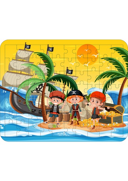 70 Parça Ahşap Eğitici Yapboz Puzzle Seti (Set 4)
