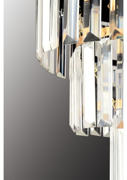 Kristal Avize Taşı 10 cm Lik 10 Adet Tek Delikli