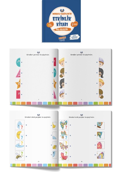 Meraklı Kaşifler'in Etkinlik Kitabı Seti Bul - Eşleştir / Say - Işaretle / Birleştir - Tamamla indirimleri