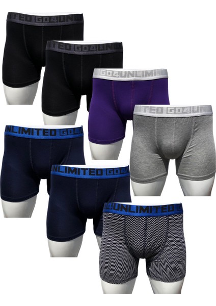 Go4 Boxer 7'li - 5 Bamboo + 2 Cotton