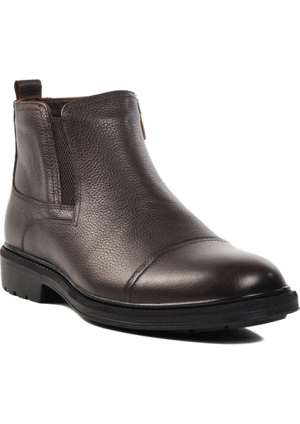 07086 Kahve Floter Deri Erkek Bot modelleri