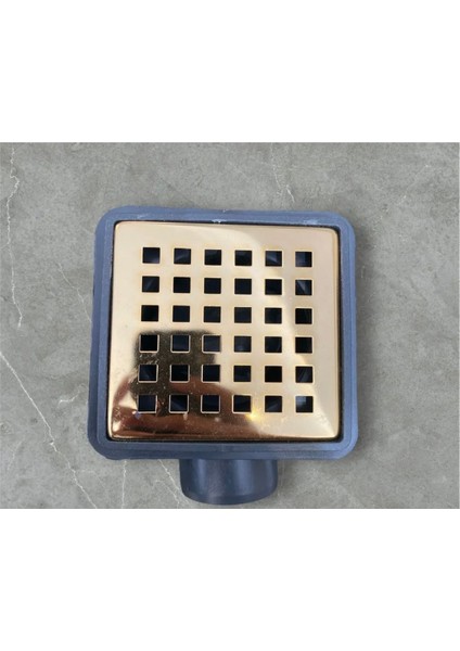 Gold Banyo Gider Süzgeci 10/10 Prinç Banyo Gideri Gold Renk Koku Giderici