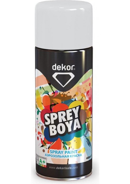 Sprey Boya Akrilik Efektli Mat Beyaz 400 ml