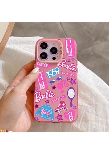 Apple iPhone 15 Pro Barbie Yumuşak Silikon Tam Koruma Şık Tasarım Telefon Kılıfı