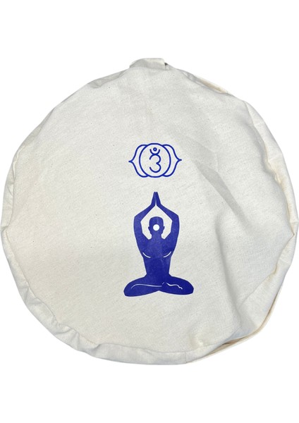 Yoga ve Meditasyon Minderi Kılıfı Renkli Çakra Baskılı - Karabuğday Dolgulu Minder Için Yedek Kılıf
