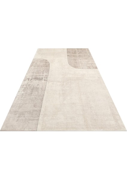 Merano Mrn 01 Cream Grey Geometrik Desenli Yüksek Kalite Sık Dokuma Salon Halısı fırsatları