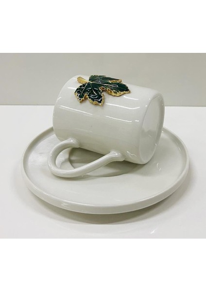 Yaprak Figürlü Kahve Fincan Takımı 2 Kişilik fiyatları