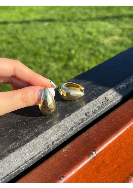 Gold Damla Küpe