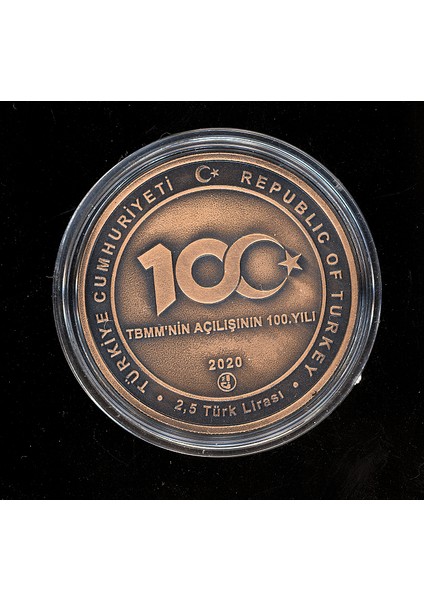 T.b.millet Meclisinin Açılışının 100. Yılı Bronz Sertıfıkalı 100. Yılı Hatıra Parası