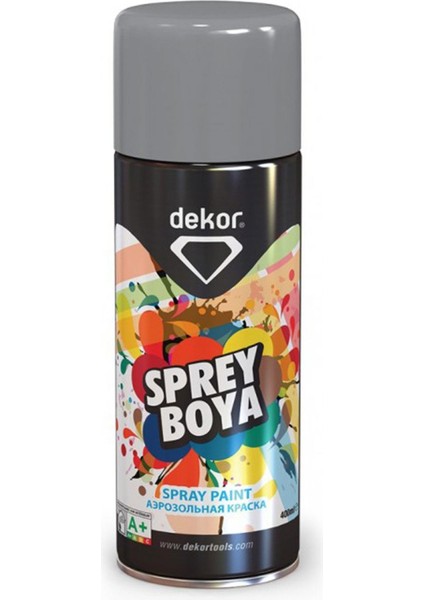 Sprey Boya Efektli Akrilik Gümüş Gri 400 ml