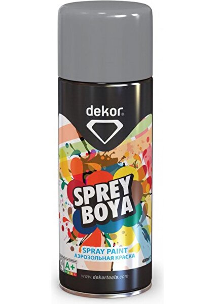 Sprey Boya Efektli Akrilik Gümüş Gri 400 ml