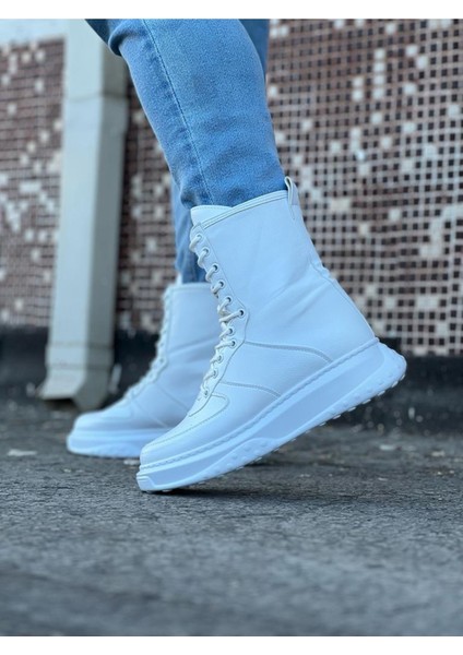 Beyaz Cilt Uzun Bağcıklı Bot fırsatları