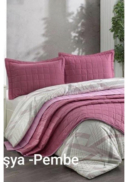 Casual 7 Parça Çift Taraflı Gelin Seti Fuşya - Pembe