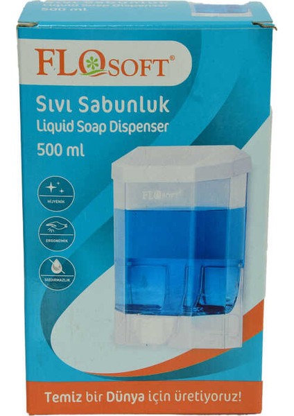 Sıvı Sabunluk ve Şampuan Makinası Şeffaf Renk 500 ml Hacimli