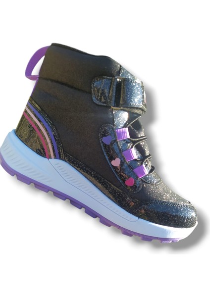 Kız Çocuk Yarım Bot Su Geçirmez Parlak Simli Cırt Cırtlı Termal Bot fiyatları