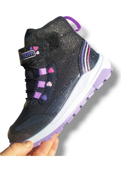 Kız Çocuk Yarım Bot Su Geçirmez Parlak Simli Cırt Cırtlı Termal Bot modelleri