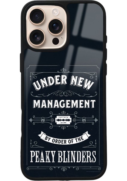 iPhone 16 Pro Max Peaky Blinders Management Tasarımlı Glossy Telefon Kılıfı