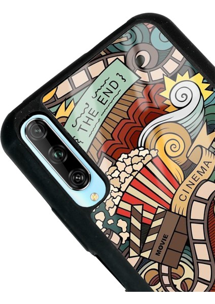 Huawei P Smart Pro Retro Cinema Tasarımlı Glossy Telefon Kılıfı modelleri