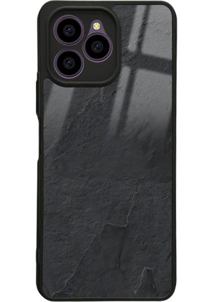 Omix X6 Siyah Mermer Tasarımlı Glossy Telefon Kılıfı