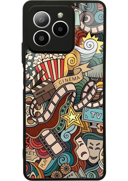 Omix X7 Retro Cinema Tasarımlı Glossy Telefon Kılıfı