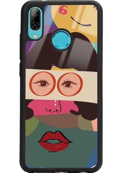 Huawei P20 Lite Vintage Eyes Tasarımlı Glossy Telefon Kılıfı