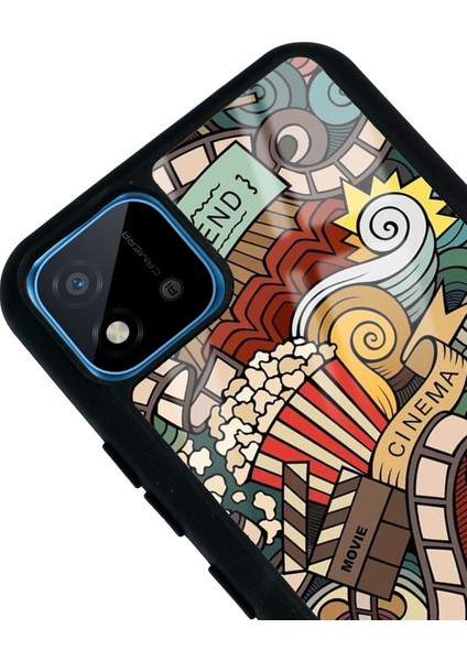 Oppo Real Me C11 Retro Cinema Tasarımlı Glossy Telefon Kılıfı modelleri