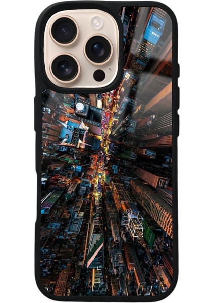 iPhone 16 Pro Kuş Bakışı Tasarımlı Glossy Telefon Kılıfı