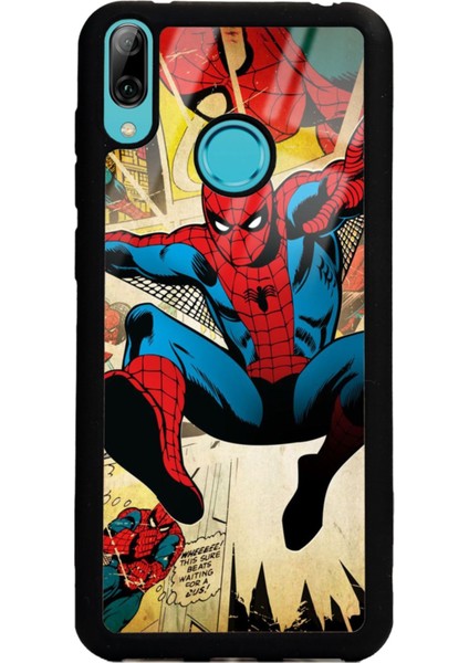 Huawei Y7 (2019) Spiderman Örümcek Adam Tasarımlı Glossy Telefon Kılıfı