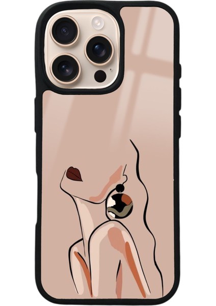 iPhone 16 Pro Silüet Tasarımlı Glossy Telefon Kılıfı