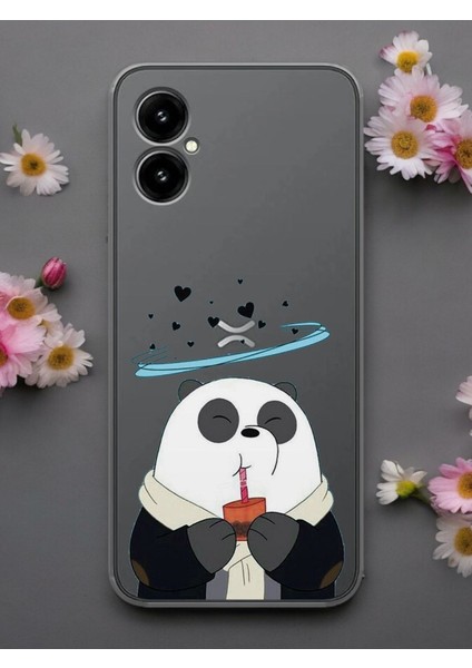 Omix X5 Kalpli Panda Tasarımlı Şeffaf Telefon Kılıfı