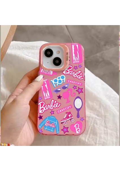 Apple iPhone 15 Barbie Yumuşak Silikon Tam Koruma Şık Tasarım Telefon Kılıfı